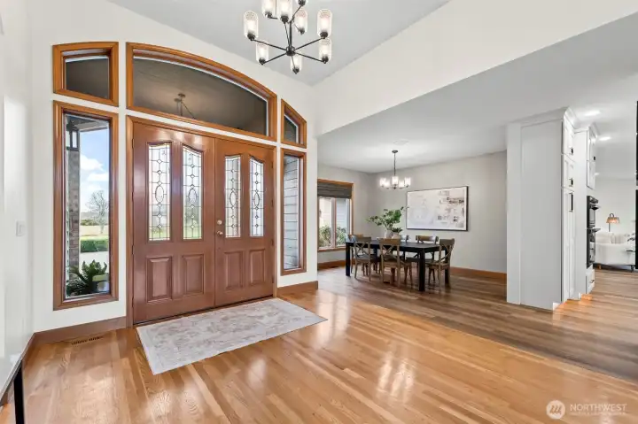 To a grand foyer and wonderful first impression