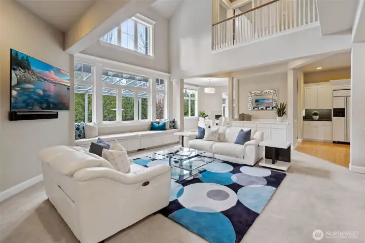 Great room with soaring ceiling!