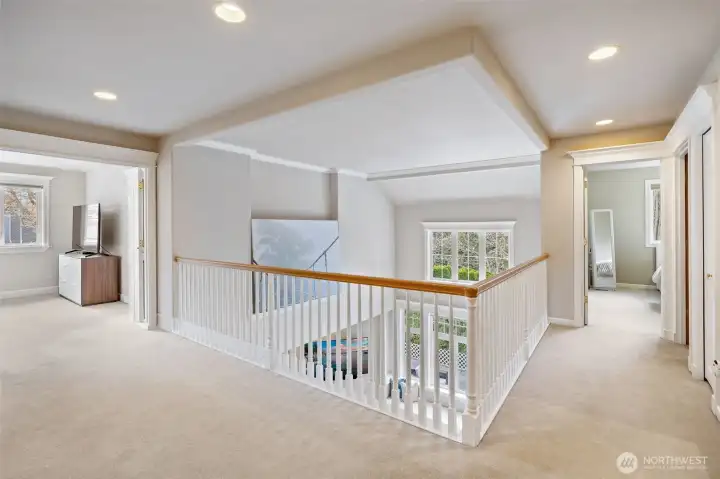 Bright and open second floor.