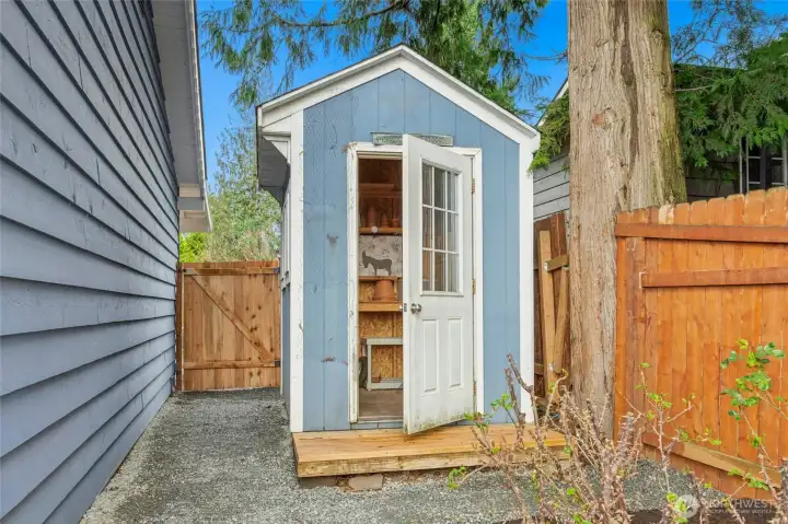 Garden shed or convert into a playhouse.