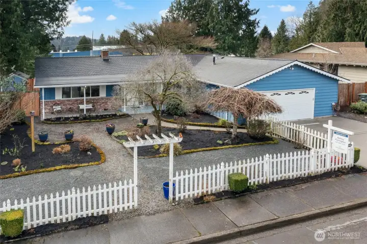 Charming white picket fence!