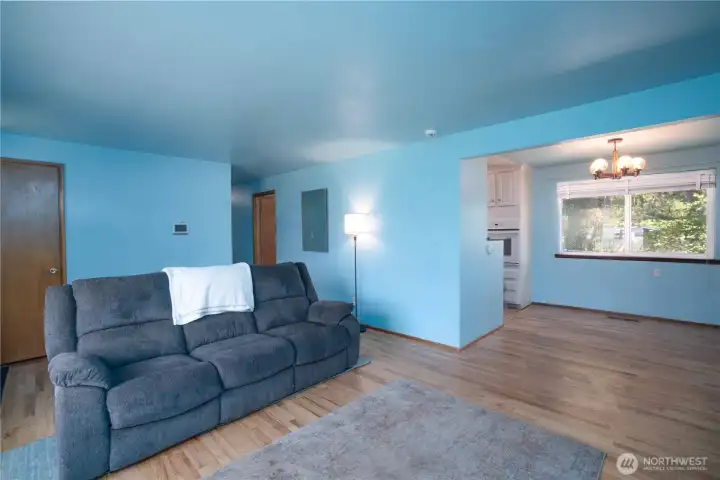 Front Room with beautiful original hardwood floors