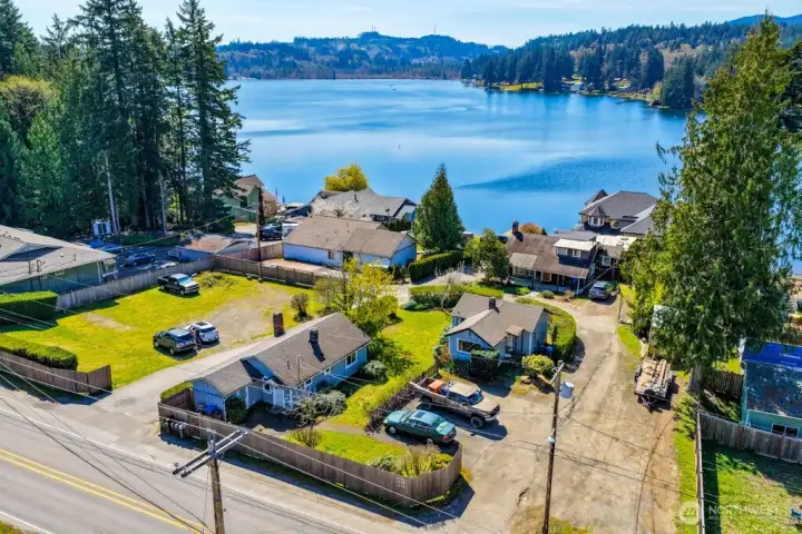 Two homes on a single parcel by Kitsap Lake.