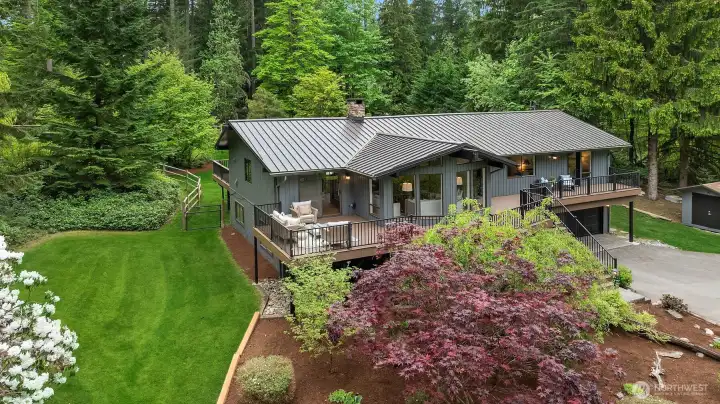 Mature landscaping