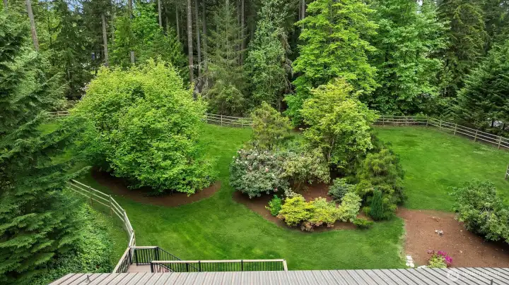 Fully fenced back yard