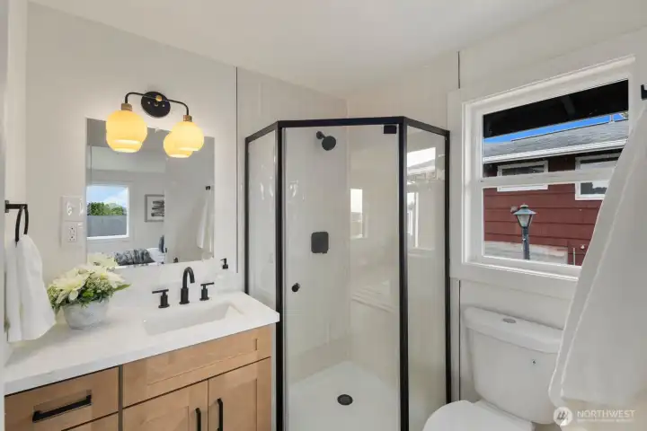 Spa-like ensuite bathroom.