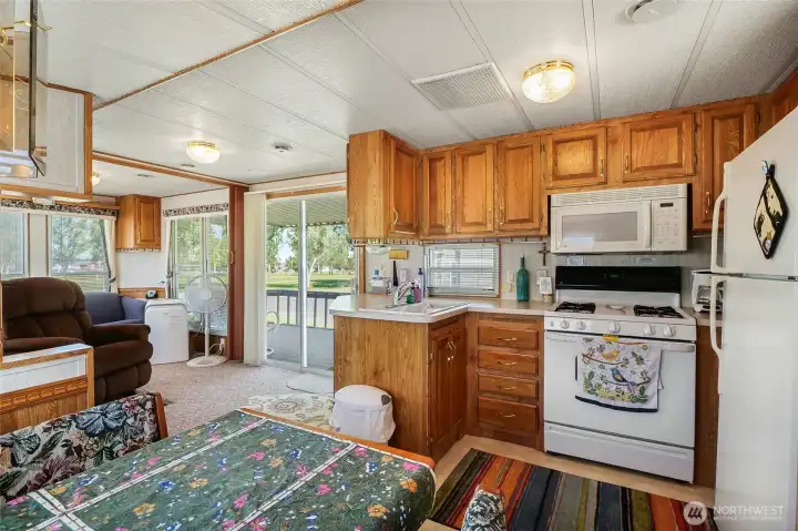 Easy-care interior designed for lake life.