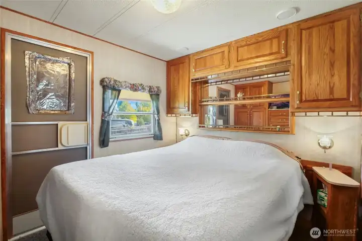 Relax and recharge in the private bedroom.