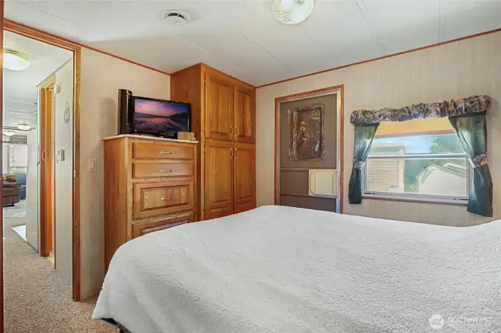 Bedroom designed for rest and relaxation.