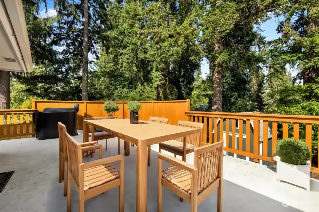 This deck is huge and can hold a ton of furniture.