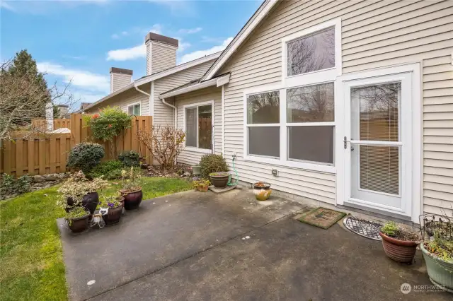 Large back patio