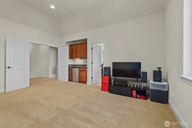 Spacious media room