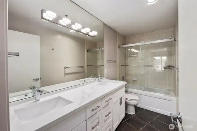 Primary bathroom, also updated in 2021