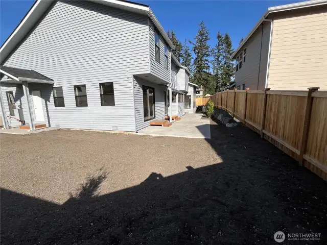 Patio off the family room and kitchen great for outdoor entertaining.