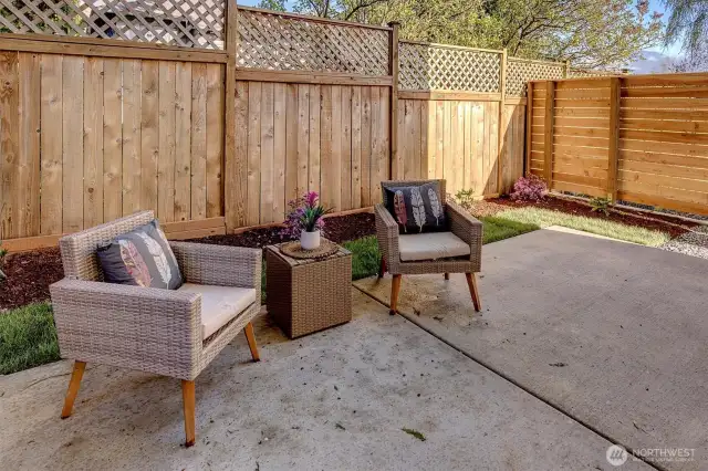 Fully Fenced yard w/patio