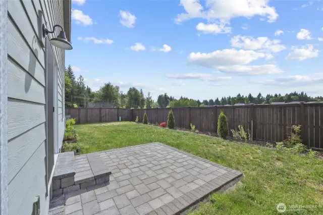 Nice backyard with protected open space behind!