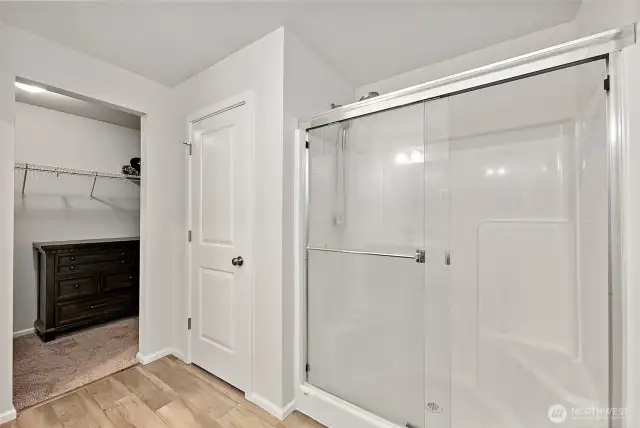 Large 3/4 bath.
