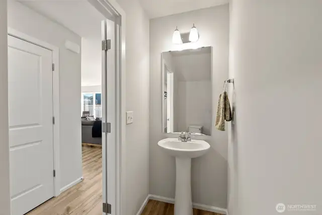 Main floor half bath.