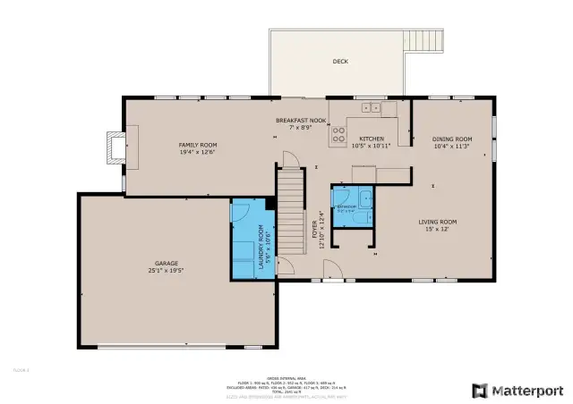 Main level floor plan.