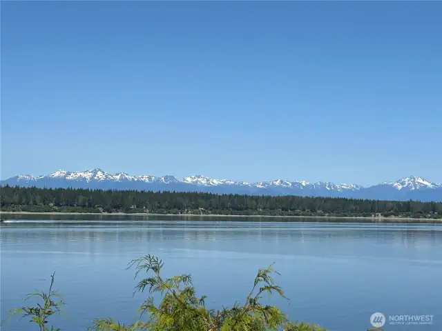 This property sits in the privacy of a cul-de-sac and enjoys this uninterrupted view of the Olympic Mountain range.