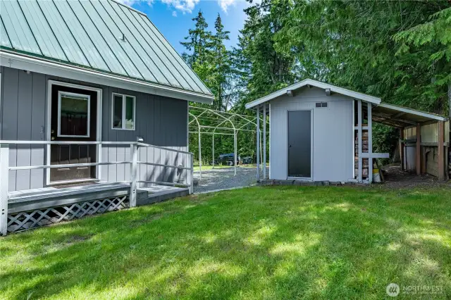 Storage shed.