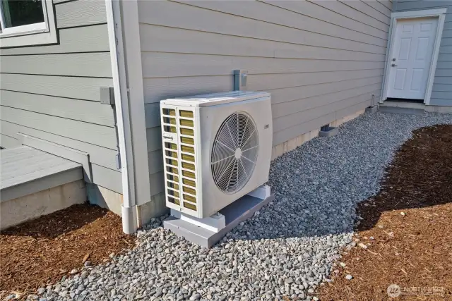 Carrier heat pump is standard for both heating and cooling comfort