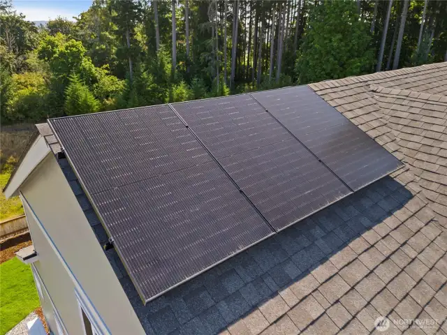 Solar panels are standard as an added energy feature.