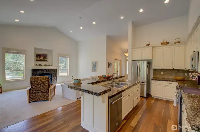 Living room and kitchen