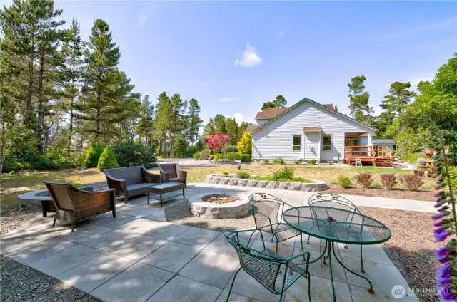 Oversized 15,246 square foot .35 acre lot with walking paths, fire pit and gardens with sprinkler system. All this with a great southern exposure.