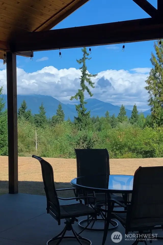 Outdoor dining with a view