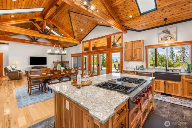 Custom hickory cabinetry, granite countertops...