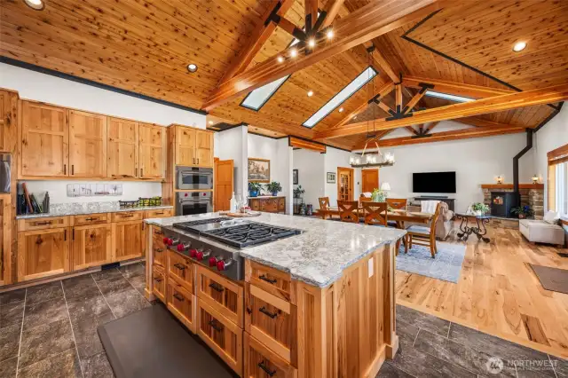 Notice the cedar tongue and groove ceilings