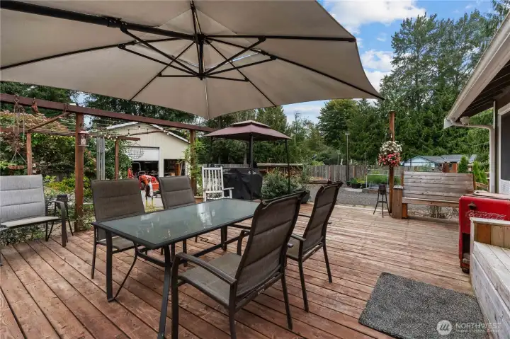 Back Deck w/View of the Shop and Garden
