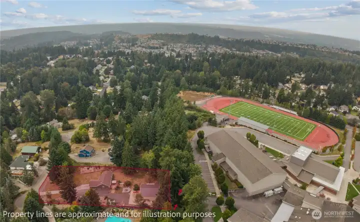 House and Bonney Lake HS in the background. Bonney Lake is an amazing community!