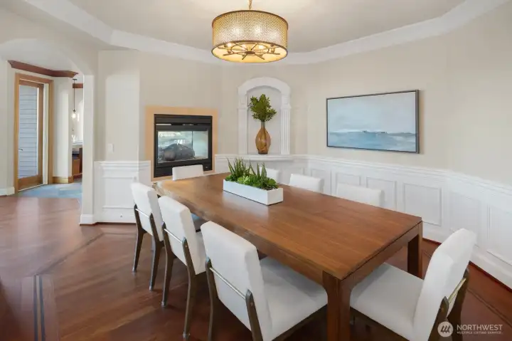 Large Dining Room with fireplace