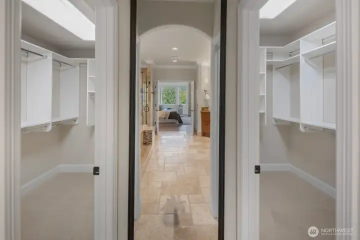 Two walk in closets
