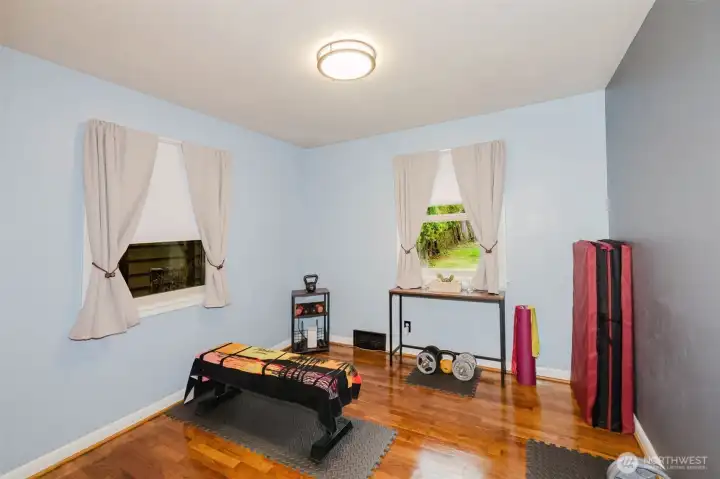 Guest bedroom, currently a work out area.