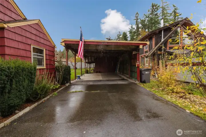 Detached carport.