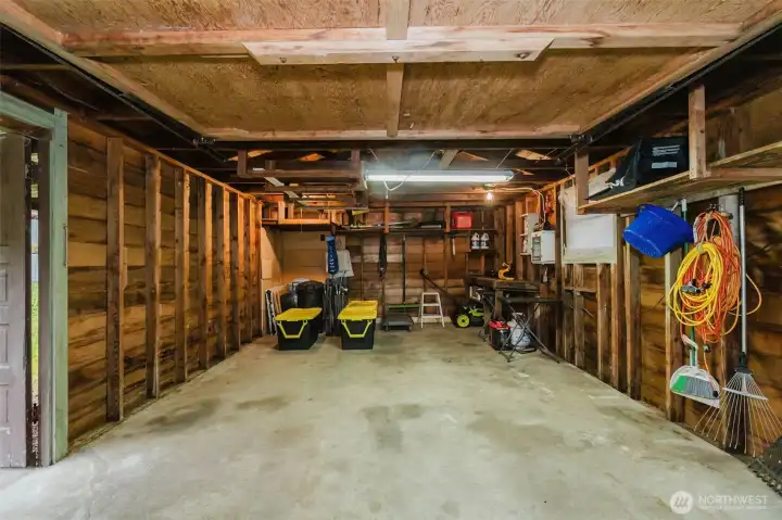 Large, 1-car garage.