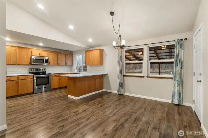 Large kitchen with new updates throughout