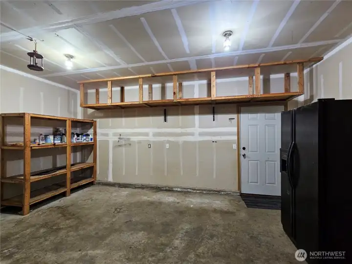 Lots of storage in the garage