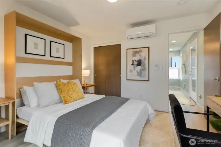 LOTS of light in this unit - windows on 3 sides.