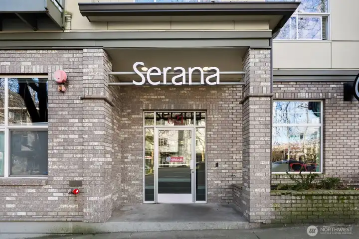 Secure and welcoming street-level entry to Serana