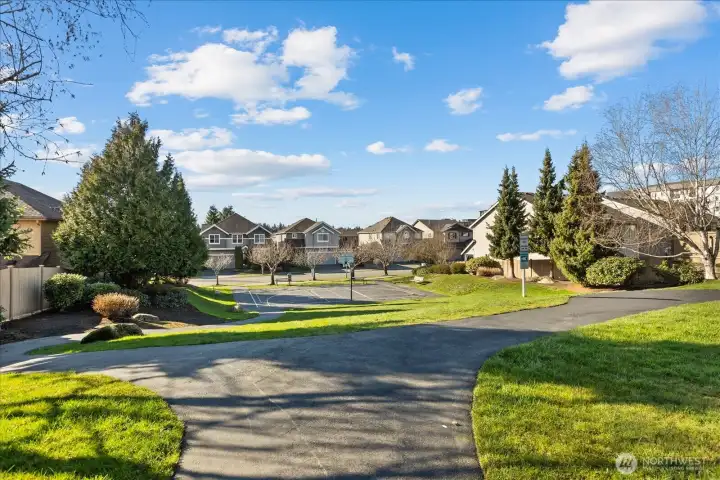 Park with trails and sport court