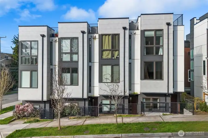 Welcome to this 2021 end unit townhouse offering modern living with thoughtful design throughout.