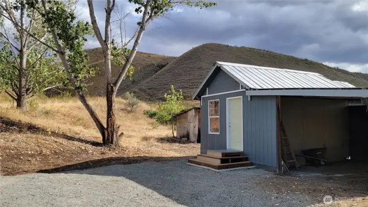 Storage Building with carport
