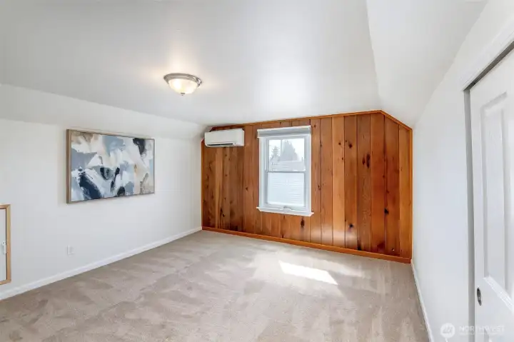 1 of 2 upper bedrooms, with common bath/shower just a step away.