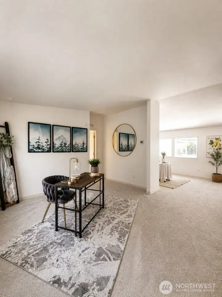 So much living space! Living room, formal dining room, family room and kitchen with eating area.