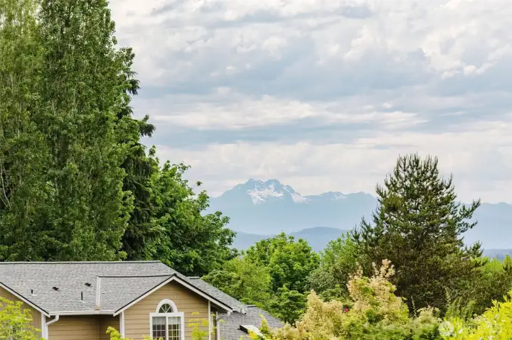 View of Olympics from front porch