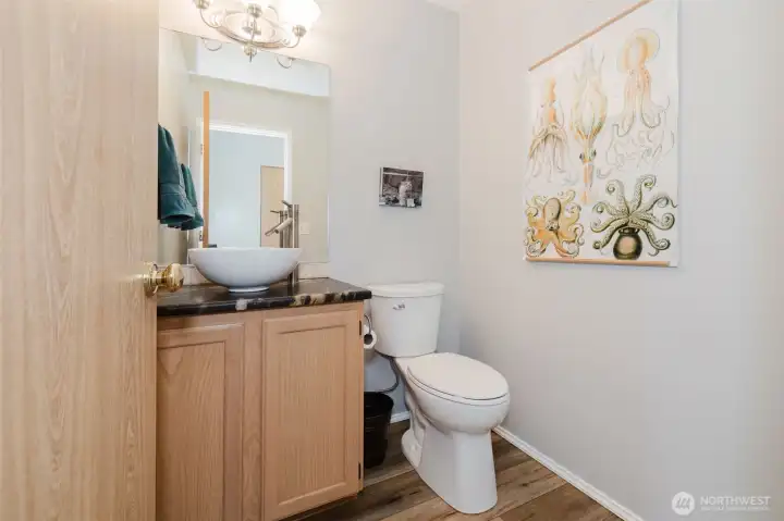 Powder room on main floor